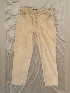 Lands' End Men's Denim Tan Chinos, long inseam.